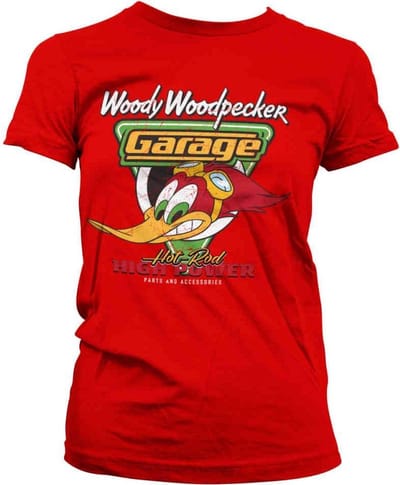 Woody Woodpecker Dames Tshirt -S- Garage Rood