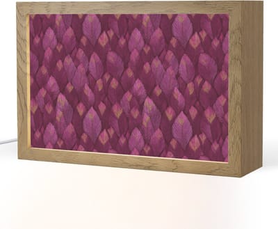 Tafellamp 30x20 cm - LED lamp - Bladeren - Patroon - Burgundy - Decoratieve tafellampen - Dimbaar - Tafellampje slaapkamer - Woonkamer binnen