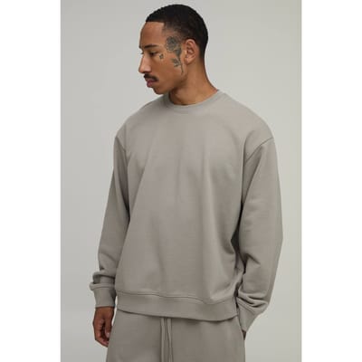 Oversized Premium 480gsm Sweatshirt | Stone | Size Small