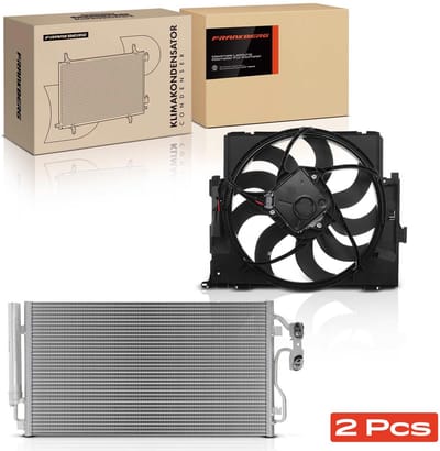 Frankberg 1x aircocondensor+koelventilator voor BMW