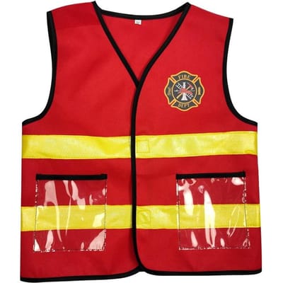 Kinder Brandweerman Cosplay Kleine Brandweerman Brandweerlieden Kostuum Voor Jongen Kind Halloween Carnavalsfeest Rood Brandoefening Kostuums Hoed Set One Size yellow