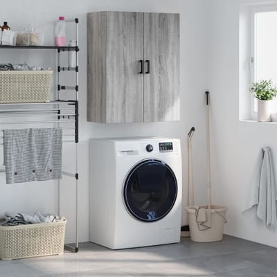 vidaXL - Bovenkast - 69,5x34x90 - cm - grijs - sonoma - eikenkleurig
