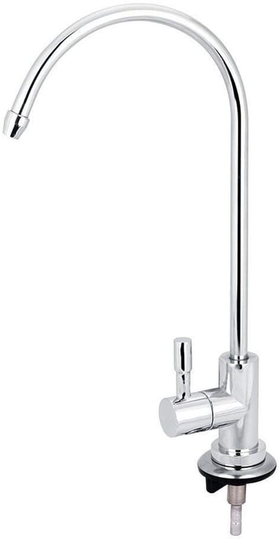 Allecto - Rvs Kraan Verchroomd - Omgekeerde Osmose - 360° Draaibaar - Zilver - Drinkwaterfilter - Keuken - 1 Gaatje