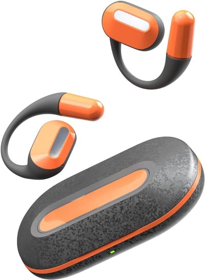 SNJY® Bone Conduction Headphone - Sporthoofdtelefoon Draadloos - Sport Oordopjes - Hardloop Oortjes - Zwart/Oranje