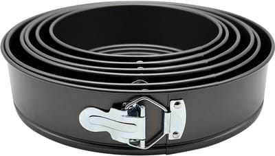 Purepeak Bakblik Set 6 Stuks - Bakvorm - Rond - 18, 20, 22, 24, 26 & 28 cm - Cake Blik - Springvorm