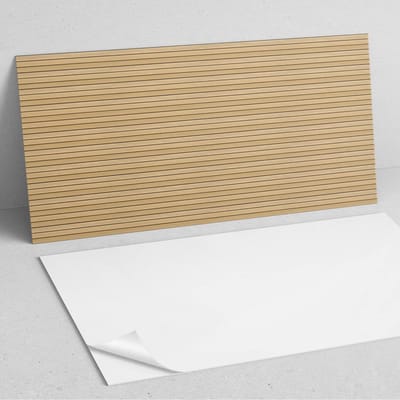 Coloray Wandpanelen Zelfklevend - Parallelle houten planken PVC Wandpaneel - 100 cm x 50 cm - Beige Wandbekleding Zelfklevend - 1 stuk - Texturen Wandpanelen Zelfklevend - Wandpaneel Keuken - Wandpanelen Badkamer