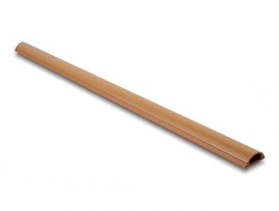 Kunststof kabelgoot half-rond met zelfklevende plakstrip - 100 x 3 cm / bruin