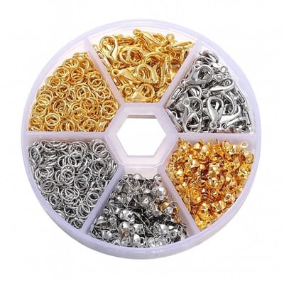 Sluitingen Sieraden Maken Volwassenen Pakket - 570 stuks Karabijnsluiting, Knijpkralen & Ringetjes - Goud & Zilver - Kasey