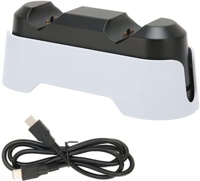 Golden crown - Snellaadstation - Controller Laadstation - 3 Uur Opladen - Wit - LED-indicatoren - Geschikt voor PS5 DualSense-controller - Wit