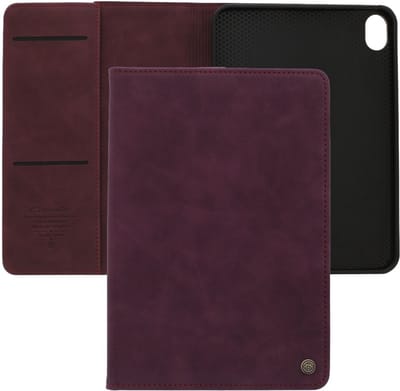 Bookcase hoesje - Tabletcase met pasjeshouder - Bordeaux- Geschikt voor: Apple iPad Mini 6 2021 (8.3 inch) & iPad Mini 7 (2024)