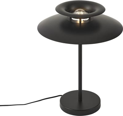 QAZQA pauly - Retro Tafellamp - 1 lichts - H 46 cm - Zwart - Woonkamer | Slaapkamer