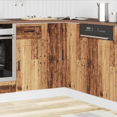 vidaXL - Keuken - hoekonderkast - "Porto" - bewerkt - hout - oud - houtkleurig