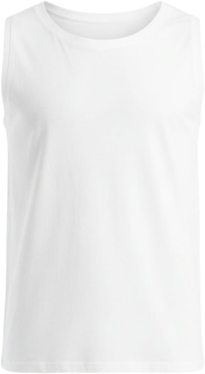 OMBRE Tanktop - Regular Fit - Katoen - Mouwloos Wit XXL
