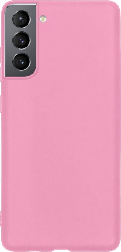 Hoes - Geschikt voor Samsung Galaxy S21 - Sterk & Shockproof - Hoesje Cover - Siliconen Case - Roze