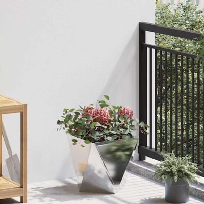 vidaXL Plantenbak Zilver 30 x 30 x 30 cm Roestvrij staal