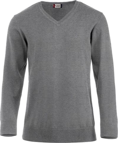 Aston heren V-neck sweater grijs melange s