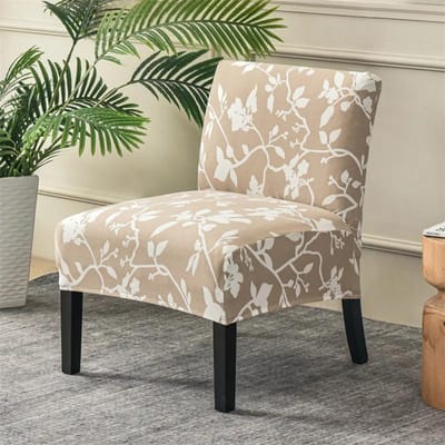 Kerstprint Accent Armloze Stoelhoes Enkele Sofa Kruk Hoes Scandinavische Stretch Stoelhoezen Elastische Bankbeschermer Hoes