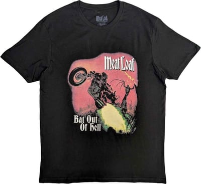 Meat Loaf - Bat Out Of Hell Cover Heren T-shirt - S - Zwart
