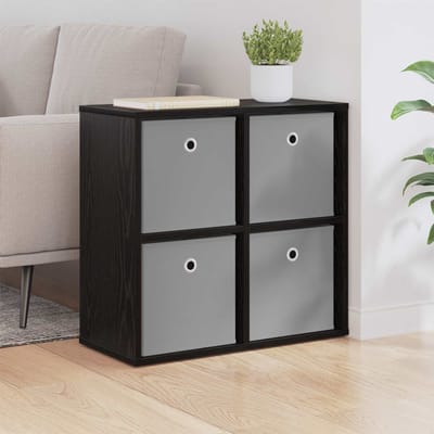 vidaXL - Dressoir - Zwart - Eiken - 59,5 - x - 27 - x - 57 - cm