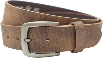 Dames/heren riemen grote maten leer bruin - Buffelleer - Taillemaat 130 - Extra lange riem - XXL riem - Jeans riem
