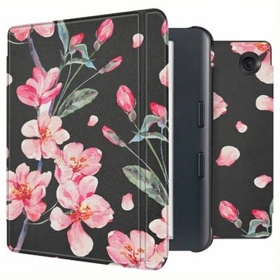 imoshion Design Slim Hard Case Sleepcover met stand voor de Kobo Libra Colour - Blossom