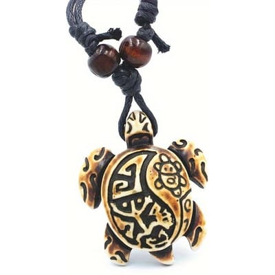 Colliers Pendentifs Tortue Vintage Boho Résine Sculptée Bijoux Tortue, Collier Unisexe Quotidien & Cadeau, Convient pour Halloween, Port Toutes Saisons 1pc black