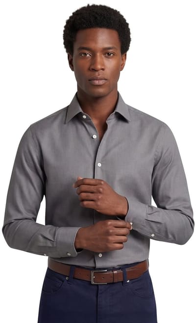 Business overhemd Boss Black Slim Fit grijs
