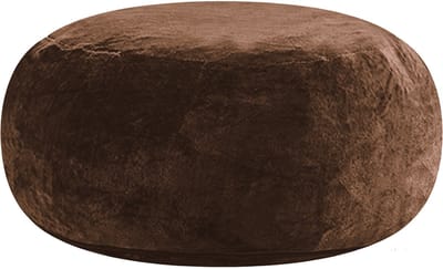REDOM - Zitzak - Drukverlagende ondersteuning - Opvouwbaar ontwerp - Wasbare hoes - Loungestoel en tijdelijk logeerbed - Fluweel - Koffie - 100 x 100 x 50 cm