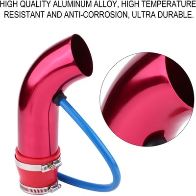 Kit Tuyau d'Admission d'Air Froid Universel pour Voiture 76mm 3 pouces Système de Filtre Bleu Red
