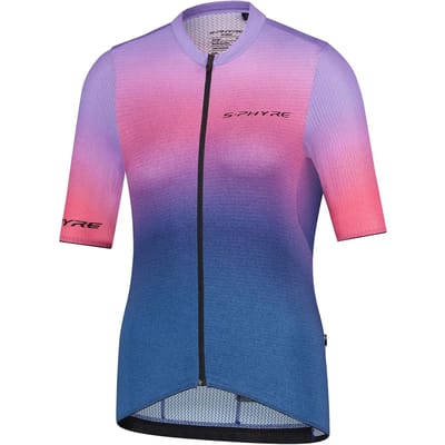 Shimano S-phyre Leggera Korte Mouw Wielertrui Blauw,Paars L Vrouw
