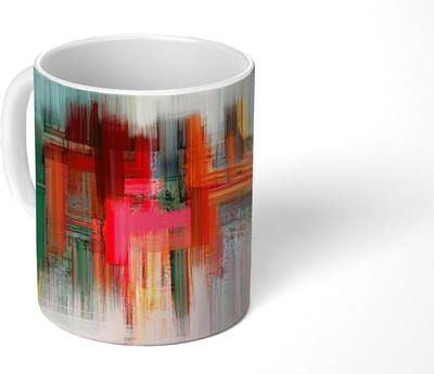 Mok - Koffiemok - Abstract - Olieverf - Schilderij - Mokken - 350 ML - Beker - Koffiemokken - Theemok