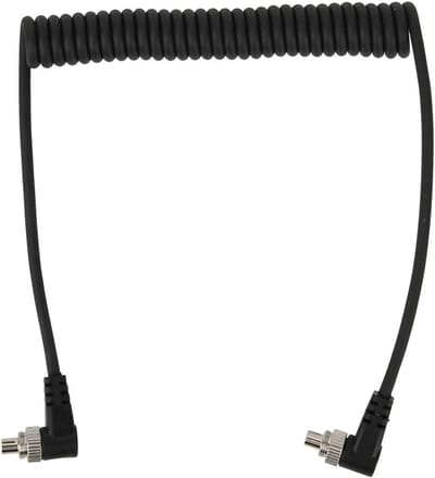 Professionele 100cm Male to Male Flash PC Sync Kabel met Schroefbevestiging voor Camera's en Flitsers, Geschikt voor Canon en Nikon