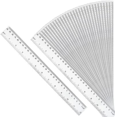 Transparante Linialen - Meetlat Set - School Werk - Dubbele Schaalverdeling - 30 Cm - Helder