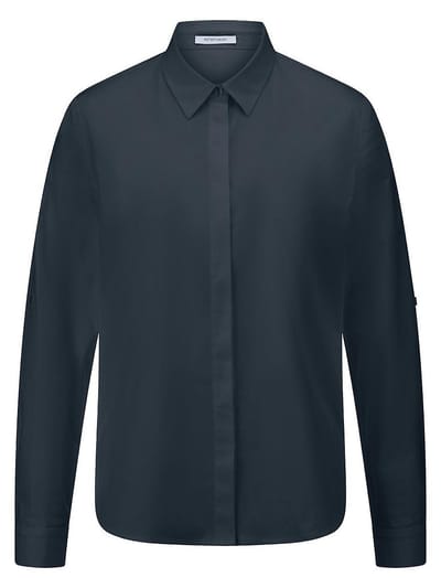 Lange blouse Van Peter Hahn blauw
