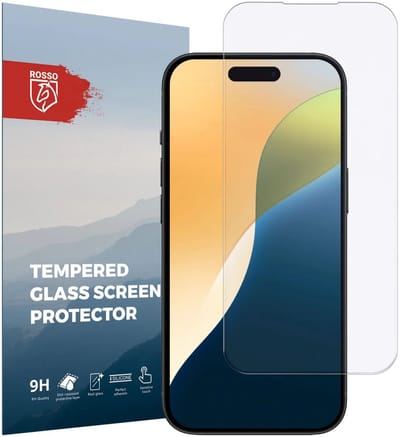 Rosso Screen Protector Geschikt voor Apple iPhone 16 Pro Max | 9H Tempered Glass | Glasplaatje | Beschermlaag | Beschermglas | 9H Hardheid
