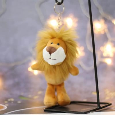 1 STuks 15cm Schattige Kleine Leeuw Pluche Pop Kawaii Cartoon Knuffeldieren Hanger Tas Speelgoed Sleutelhanger Sleutelhanger Auto Accessoires voor Kinderen