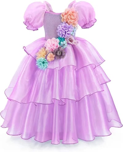 Prinsessendroom - Deluxe Isabela prinsessenjurk - 98/104 (2/3 jaar) - Prinsessenjurk - Verkleed kleding - Feestjurk