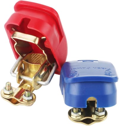Accuklemmen Set - Snelspanners Accu - Auto Accu Onderhoud - Eenvoudige Snelle Montage - 17mm 19mm - Rood Blauw