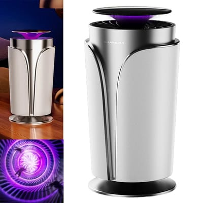 Muggenmoordenaar - Muggenlamp-USB geïnhaleerde led-huishoudelijke draagbare --dempende vlieg-insectenmoordenaar licht - UV-lamp voor binnenshuis keuken slaapkamer led-muggenmoordenaarlamp ( Kleur: Wit)