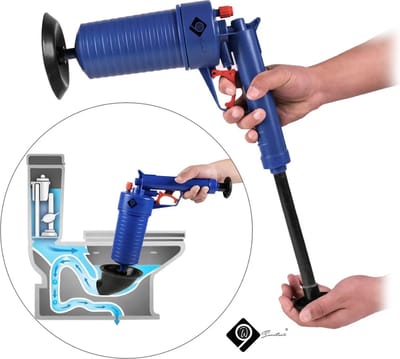 9inesanitair - Blauw - Luchtafvoerblaster - Gootsteenzuiger - Ontstopper - Toilet - Luchtdruk - Riool - Rioolontstopper - Handmatige - Pompreiniger - Krachtige - Bad - Douche - Gootsteen - Afvoer - Keuken - Universeel Verstopte Buis - Leiding - Pomp