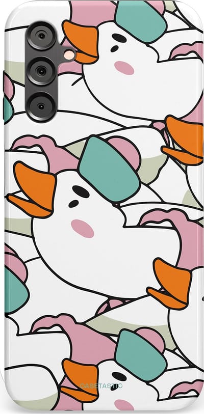 Casetastic Hoesje Geschikt voor Samsung A14 (5G/4G) - Stijlvolle Beschermende Duo-layer Case - Gansmatroos