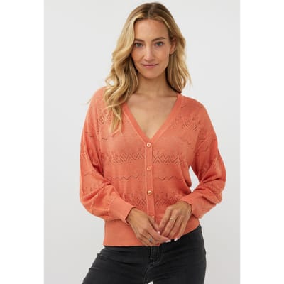 EsQualo Cardigan S/slv Lurex Amber Glow Größe: S | Leichte Jacken Outlet | Damen | Gelb