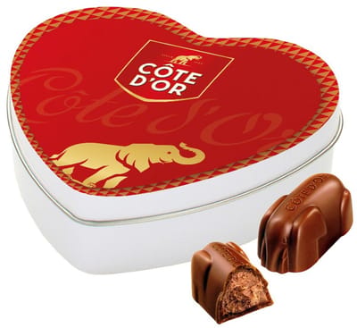 Côte d'Or Bouchée geschenkdoos hartje - chocolade cadeau - 100g