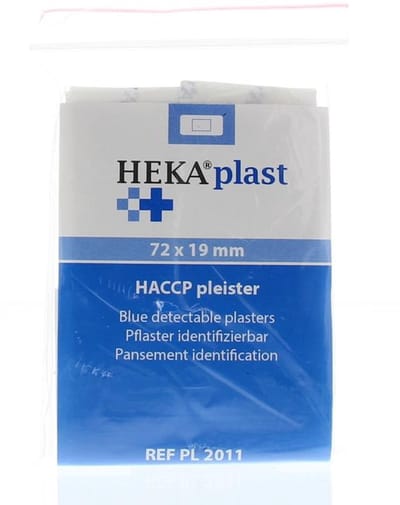 Heka HACCP pleisters blauw 72 x 19mm 25 Stuks