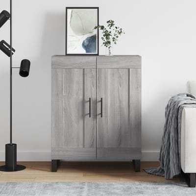 vidaXL - Dressoir - 69,5x34x90 - cm - bewerkt - hout - grijs - sonoma - eikenkleurig