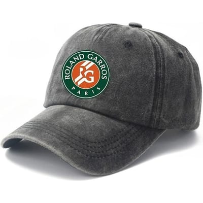 PARIS 100% Katoen Baseballpetten Vintage Verweerd Katoen Snapback Hoed Unisex Golf Verstelbare Pasvorm Petten Hoed Mode Houd Warm 55-58cm zwart