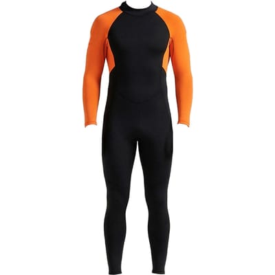 Heren Wetsuit 3mm Lange Mouw Volledig Lichaam Duikpak Surfkleding met Lichtgewicht Neopreen 3 Laags Thermisch L black
