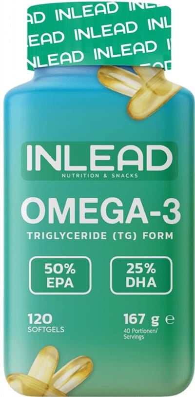 Inlead Omega-3 1000mg Triglyceride Form (120 Caps) Unflavoured - Vitaminen, mineralen & gezondheid - Vetzuren