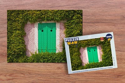 Puzzel Klapdeurtjes aan de zijkant van de boederij bij Monet's tuin in Frankrijk - Legpuzzel - Puzzel 1000 stukjes volwassenen