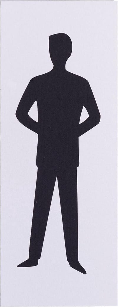 WC bordje Heren Aluminium Toilet deurbordje pictogram: heren WC | 5 jaar garantie | Zelfklevend | 130x50x0,5 mm deurbordje wc heren toilet
